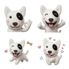 Fluffy Felt Dog Emoji