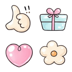 色鉛筆風　パステル　絵文字