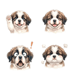 Saint Bernard Dog Emojis