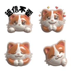 3D Glossy Cat: Peek-a-Boo Life