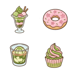 Daily Sakura Matcha Cafe Emojis