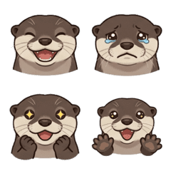 30 Otter Line Emojis