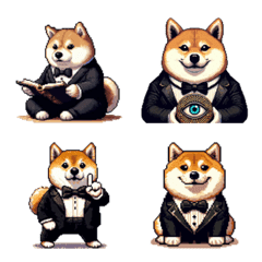 Pixel art urban myth fat shiba dog emoji