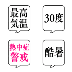 SUMMER TEMPERATURE FUKIDASHI Emoji