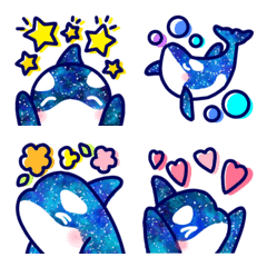 Galaxy Orca & Sea Daily Stickers