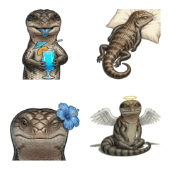 The calming blue-tongued skink Emoji
