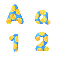 可愛小毛怪字母＆數字