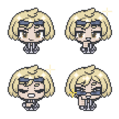 Comical chara pixel art Emoji