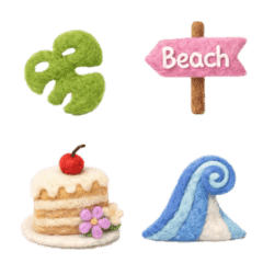 SURF and ALOHA  3d Emojis
