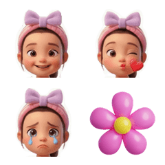 Cute Headband Girl Emojis