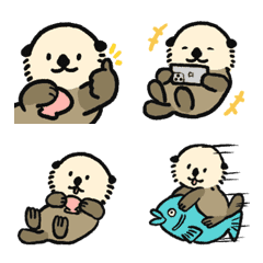 Floating Otter Emojis