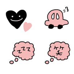 くすみピンクのハートたち