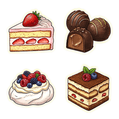 Sweets Emoji Set.