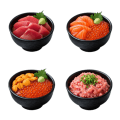 Realistic seafood bowl-Emoji