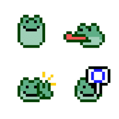 pixel frog -anime-