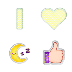 emoji and alphabet clear yellow