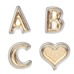 emoji and alphabet solid gold