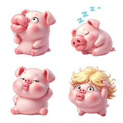 ぽっちゃりピンクのブタ、テンションMAX