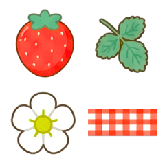 Cute Spring Strawberry Deco Emoji