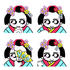 京都舞妓（藝者）動態和服表情符號