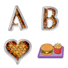 emoji and alphabet brown dia cut