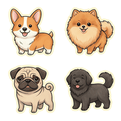 Cute Dog Emoji Set