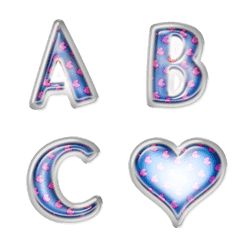 emoji and alphabet frost blue