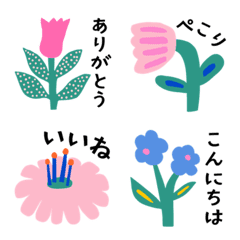 Everyday Nordic-Style Flower Stickers