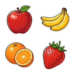 Simple Fruit Emoji Set