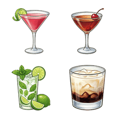 Stylish Cocktail Emojis