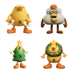 Happy New Year, Xmas piyo3D Modified ver