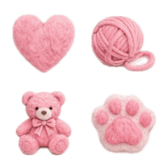 Kusumi Pink Knit Emoji