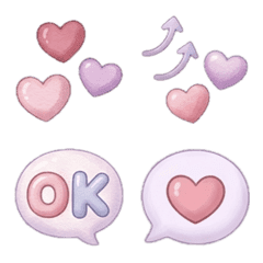 Simple and cute pastel-colored emojis