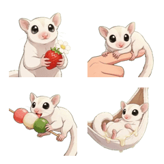 飛向春天♪ 白化蜜袋鼯（Leucistic）表情貼