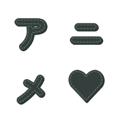 動態手作縫線 字母表情貼 081