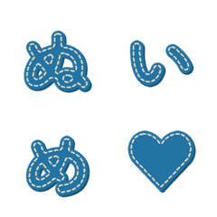 手作縫線 字母表情貼 080