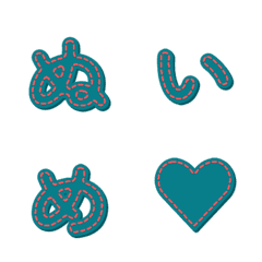 อักษรปักเย็บมือ Letter Emoji 089