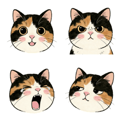 可愛玳瑁貓-卡通-表情貼