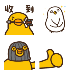 伸縮自如的雞與鴨好鬧表情貼