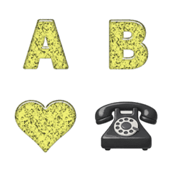 alphabet and emoji glitter ...