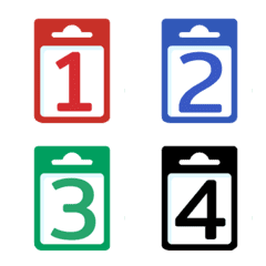 Emoji number tag colour