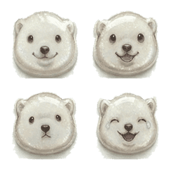 Polar Bear Puffy Emoji 40pcs