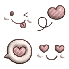 Cute and simple puffy emojis