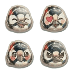 Woodpecker Puffy Emoji 40pcs