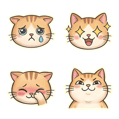Cute Cat Reaction Emojis