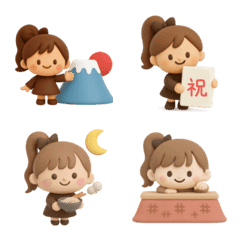 3D simple girl greeting Emoji #resale