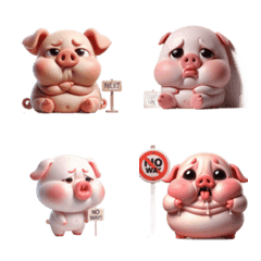 厚唇粉紅豬愛搞怪