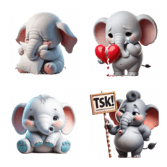 胖飛象 可愛表情貼