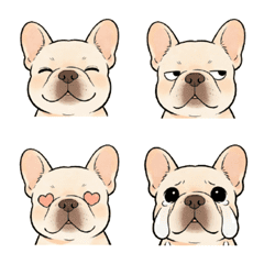 法國鬥牛犬-可愛手繪風-表情貼