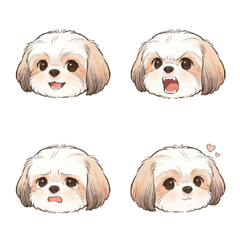 西施犬-可愛手繪風-表情貼